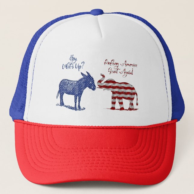 Funny Elections Theme Pro Republican Trump 2024 Trucker Hat (Front)