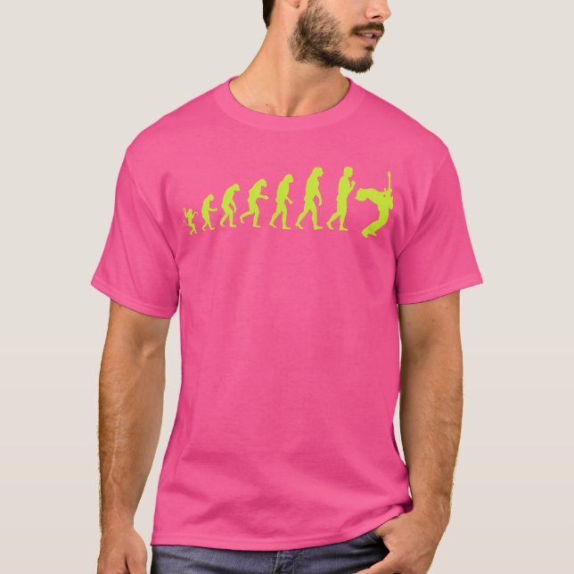 Funny Electric Guitar Evolution T-Shirt (Front)