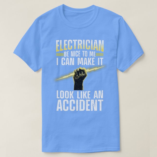 Funny Electrician Art For Men Women Professional E T-Shirt (Design Front)