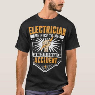 Funny Electrician Art Men Electrical Engineer Humo T-Shirt
