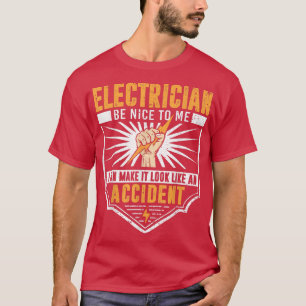 Funny Electrician Art Men Electrical Engineer Humo T-Shirt