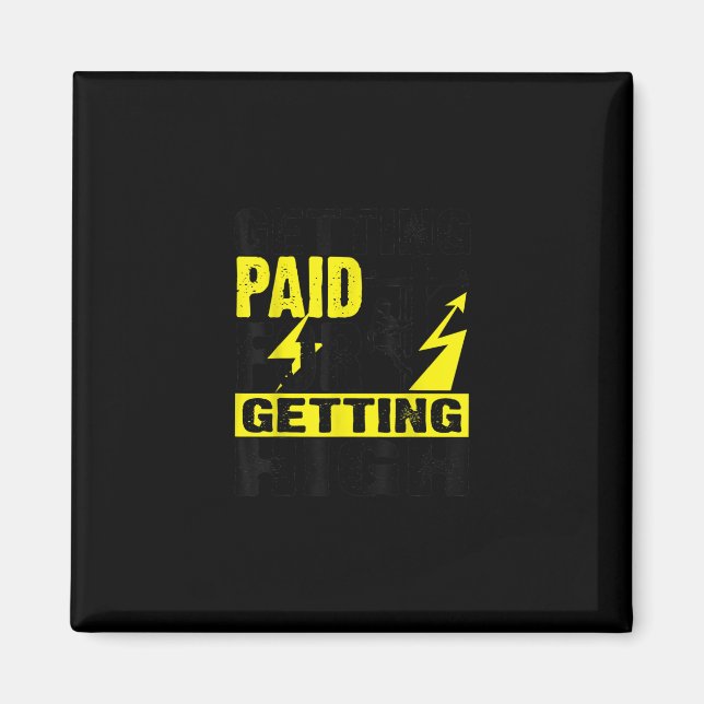 Funny Electrician Gift Electrical Power Lineman Me Magnet (Front)