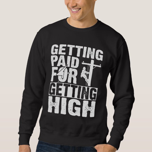 Funny Electrician Gift Electrical Power Lineman Me Sweatshirt (Front)
