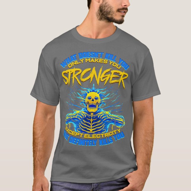 Funny Electrician Gift for Electrical Engineer T-Shirt (Front)