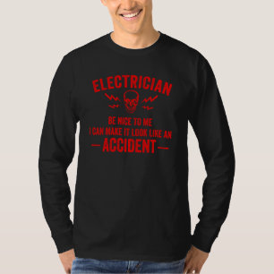 Funny Electrician Men Cool Electrical Lineman Gag T-Shirt