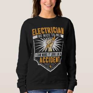 Funny Electrician Men Electrical Engineer Humour L Sweatshirt