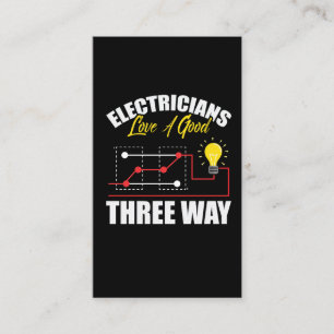 Funny Electrician Retired Husband electricity joke Business Card