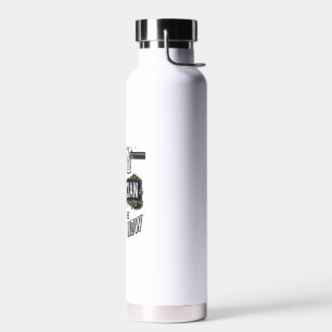 Funny Electrician Vintage Engraving Quote Design Water Bottle