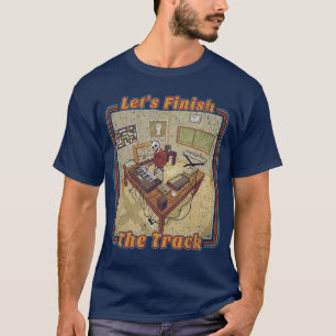 Funny Electronic Music Producer with Synthesizer f T-Shirt