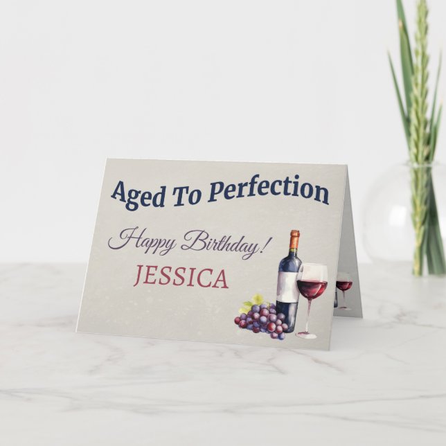 Funny Elegant Birthday Card (Front)