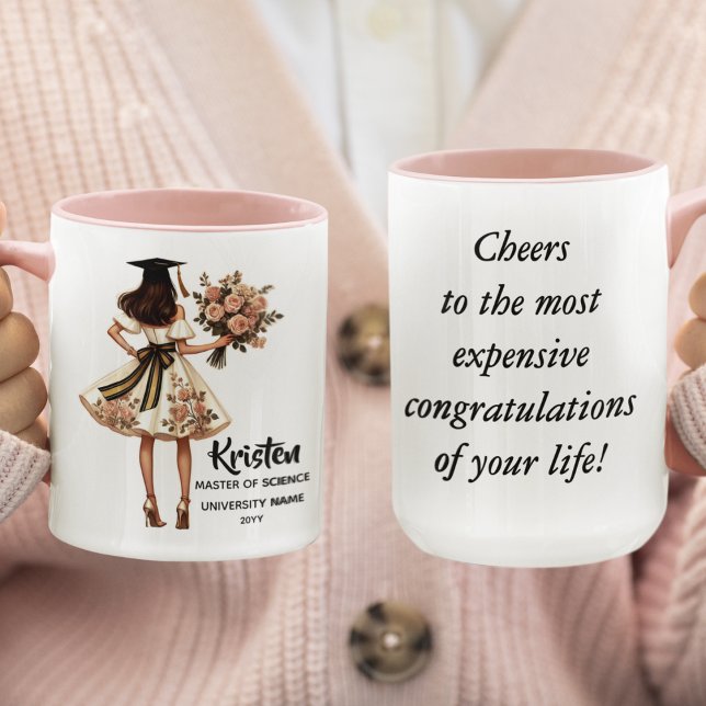 Funny Elegant Personalised Graduation Gift for Her Mug (Creator Uploaded)