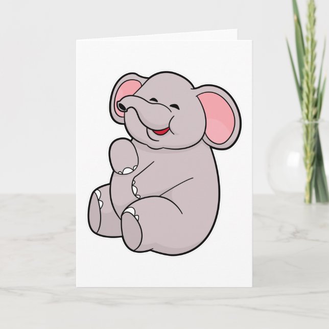 Funny Elephant Card (Front)