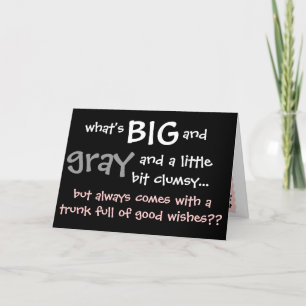 Funny Elephant Get Well Card, get well-ephant! Card