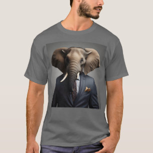 Funny elephant in suit T-Shirt