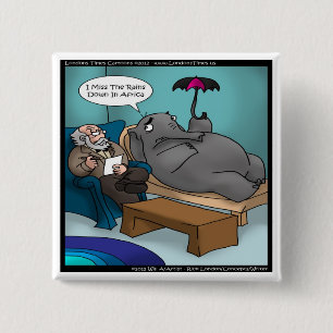 Funny Elephant In Therapy Cards Tees Gifts Etc 15 Cm Square Badge