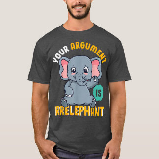 Funny Elephant Pun, Elephant Play On Words, Cute E T-Shirt