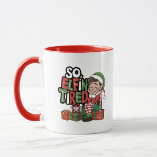 Funny ELF Christmas Morning Stocking Stuffer Mug