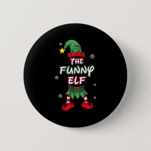 Funny Elf Christmas Pajamas Pjs Matching Family Gr 6 Cm Round Badge