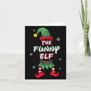 Funny Elf Christmas Pajamas Pjs Matching Family Gr Card