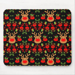 Funny Elf Christmas Wrapping Mouse Pad