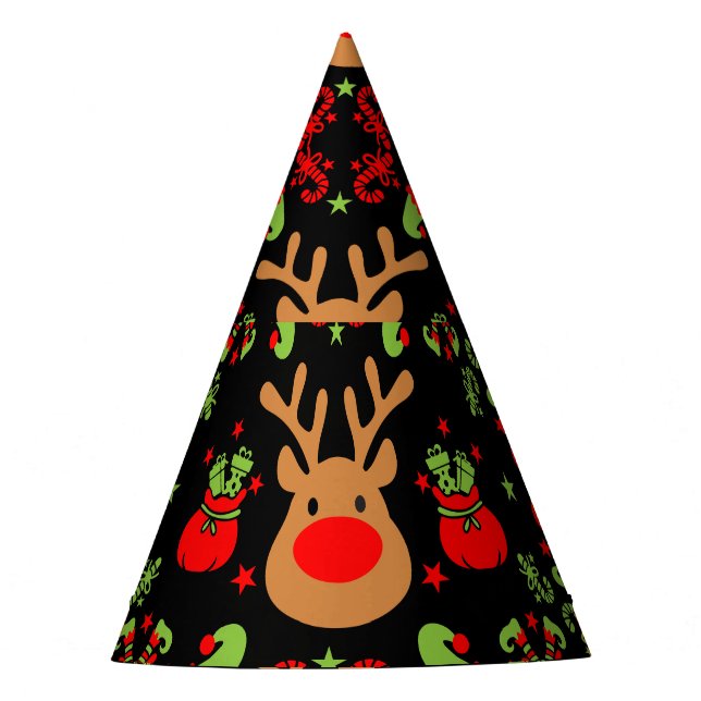 Funny Elf Christmas Wrapping Party Hat (Front)