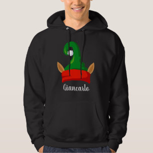 Funny elf ears red green hat personalised hoodie