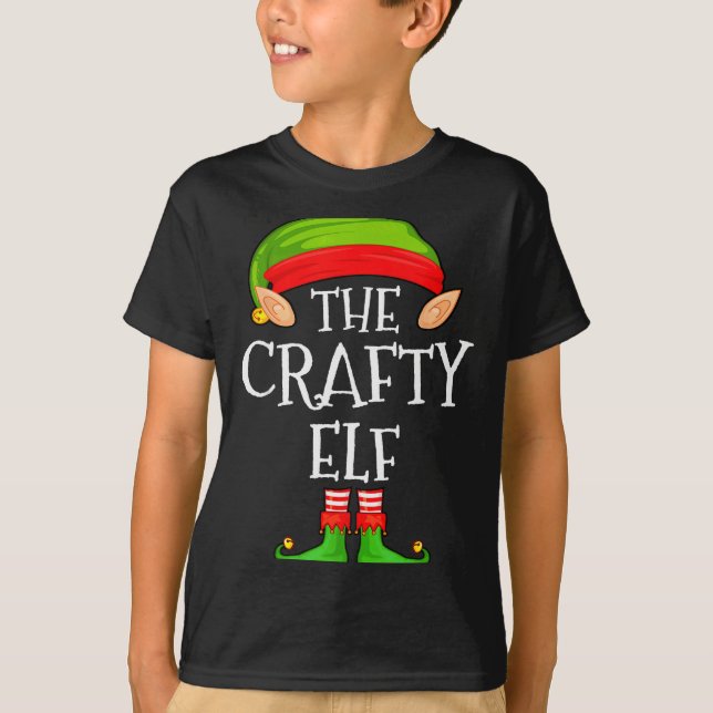 Funny Elf Family Christmas Crafty Elf Sweater Matc (Front)