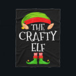Funny Elf Family Christmas Crafty Elf Sweater Matc Fleece Blanket<br><div class="desc">Funny Elf Family Christmas Crafty Elf Sweater Matching Elf</div>