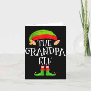 Funny Elf Family Christmas Grandpa Elf Sweater Mat Card