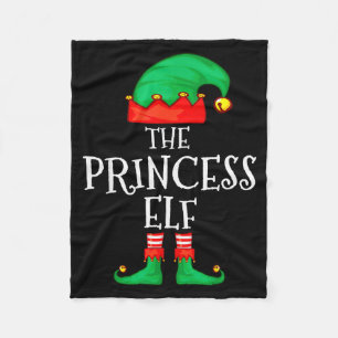Funny Elf Family Christmas Princess Elf Sweater Me Fleece Blanket
