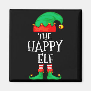 Funny Elf Family Christmas The Happy Elf Sweater M Magnet