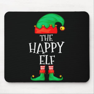 Funny Elf Family Christmas The Happy Elf Sweater M Mouse Pad