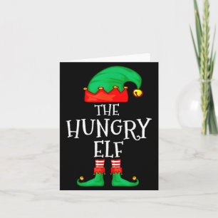 Funny Elf Family Christmas The Hungry Elf Sweater  Card