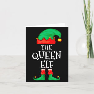 Funny Elf Family Christmas The Queen Elf Sweater M Card