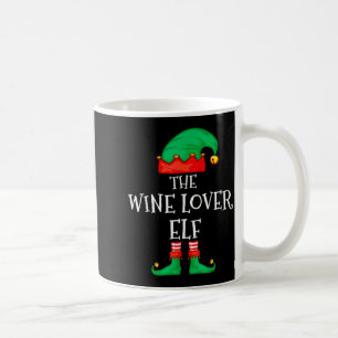 Funny Elf Family Christmas The Wine Lover Elf Men  Coffee Mug