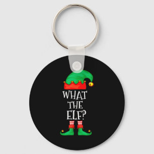 Funny Elf Family Christmas What The Elf Sweater Me Key Ring