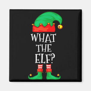 Funny Elf Family Christmas What The Elf Sweater Me Magnet
