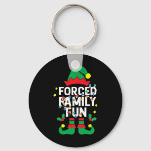 Funny Elf Forced Family Fun Sarcastic Christmas Pa Key Ring