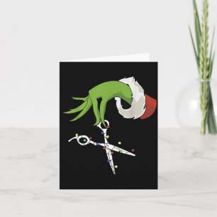 Funny Elf Hands Hair Stylist Hairdresser Scissor B Card