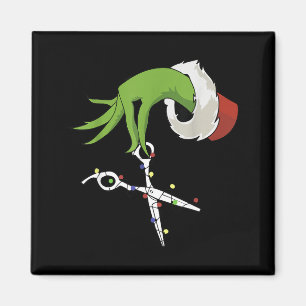 Funny Elf Hands Hair Stylist Hairdresser Scissor B Magnet
