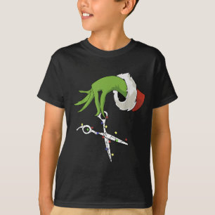 Funny Elf Hands Hair Stylist Hairdresser Scissor B T-Shirt