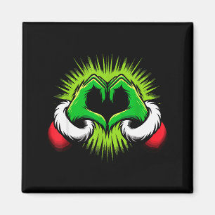 Funny Elf Heart Hands Love Christmas Magnet