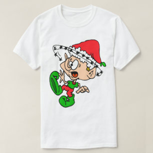 Funny Elf Holiday Stress Christmas Craziness T-Shirt