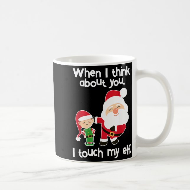 Funny Elf Inappropriate Adult Humor Christmas Gift Coffee Mug (Right)