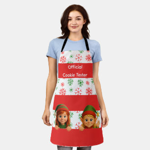 Funny Elf Legs North Pole Fun Christmas Apron