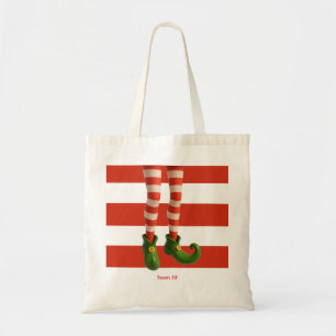 Funny Elf Legs North Pole Fun Christmas Tote Bag