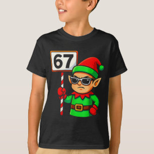 Funny Elf Six Seven 6 7 Meme Christmas Costume 67 T-Shirt