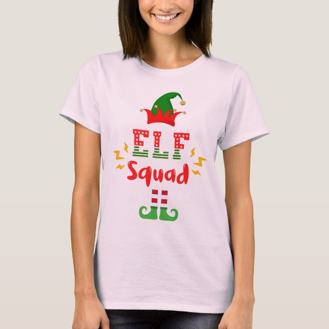 FUNNY ELF SQUAD - CHRISTMAS FUN T-Shirt (Front)