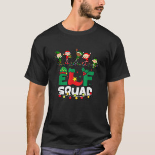 Funny Elf Squad Family Christmas Matching Outfit X T-Shirt