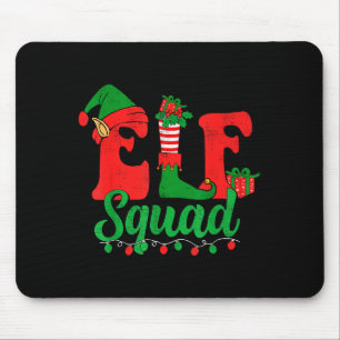 Funny Elf Squad Santa Hat Family Matching Christma Mouse Pad